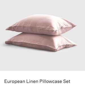 Quince European Linen Pillowcase Set in Dusty Mauve